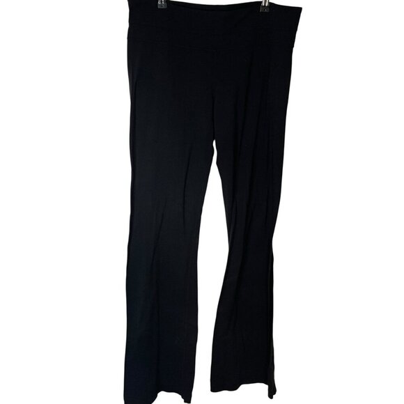 Lululemon Wide Leg Flare Pant Leggings Black Y2K Size 12 Stretch Pull On Active - Picture 1 of 11